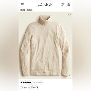 J.Crew Tissue Turtleneck Women Top